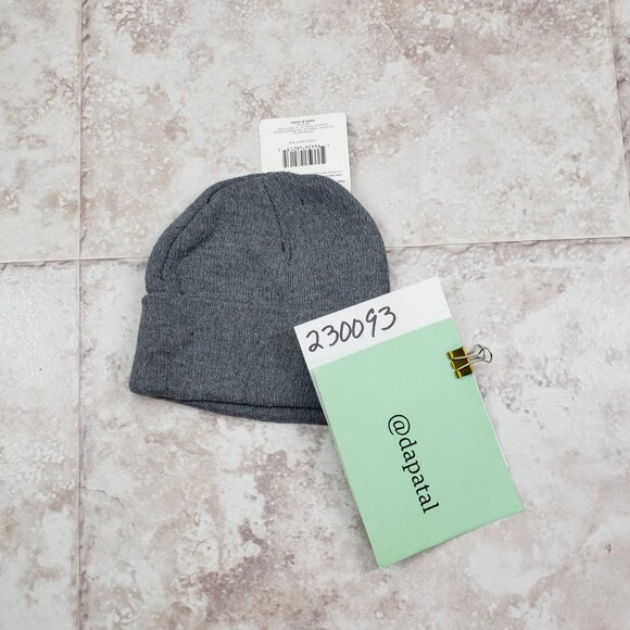 Adult Basic Beanie Cap Cuffed Grey Hat One Size Solid Color Tight Knit Toboggan - Picture 5 of 5